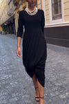 Women's Casual Round Neck Cross Dress