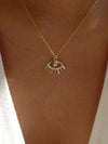 Lucky Eye Crystal Diamond Necklace