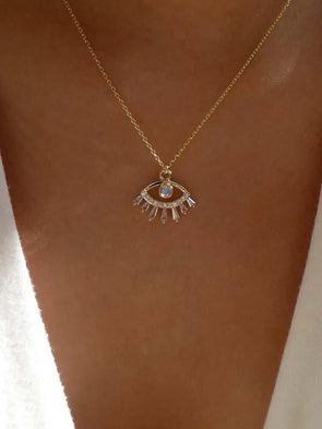 Lucky Eye Crystal Diamond Necklace