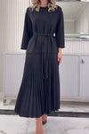 Women's Elegant Pleated Patchwork Dress