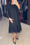 Women's Round Neck Lace Patchwork Dress