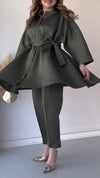 Women's Long-sleeved Blouse Two-piece Suit