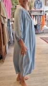 Women's V-neck Long-sleeved Casual Dress