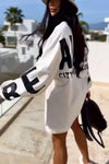 Women's Casual Round-neck Letter Pullover Sweatshirt