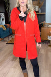 Women's Casual Hooded Mid-length Coat