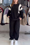 Women's casual round neck sports sweatshirt suit