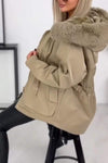 Women's Casual Solid Plush Hooded Coat