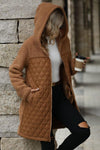 Women's Loose Hooded Zipper Plush Coat