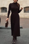 Women's Turtleneck Waist Knitted Dress