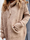 Women's Solid Color Knitted Hoodies