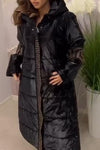 Women's Solid Color Casual Warm Long Cotton Coat