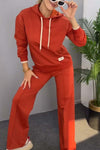 Women's Casual Solid Color Hooded Sports Suit