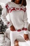 Women's Christmas Elk Jacquard Knitted Sweater