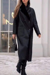 Women's Turtleneck Solid Color Long Coat