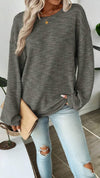 Women's Casual Colorful Crew Neck Tops