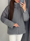 Women's Turtleneck Hooded Cotton Coat