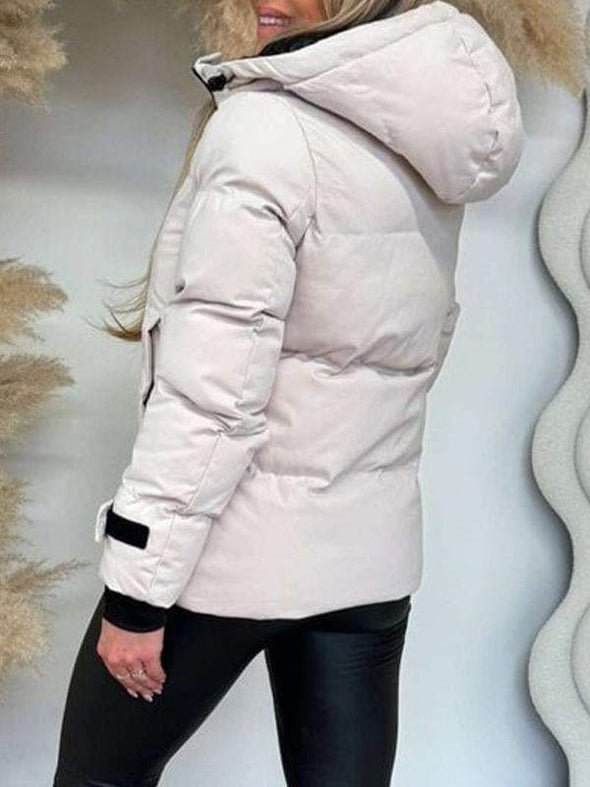 Women's Hooded Patchwork Coat