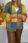 Women's Casual Colorblock Sweater Cardigan