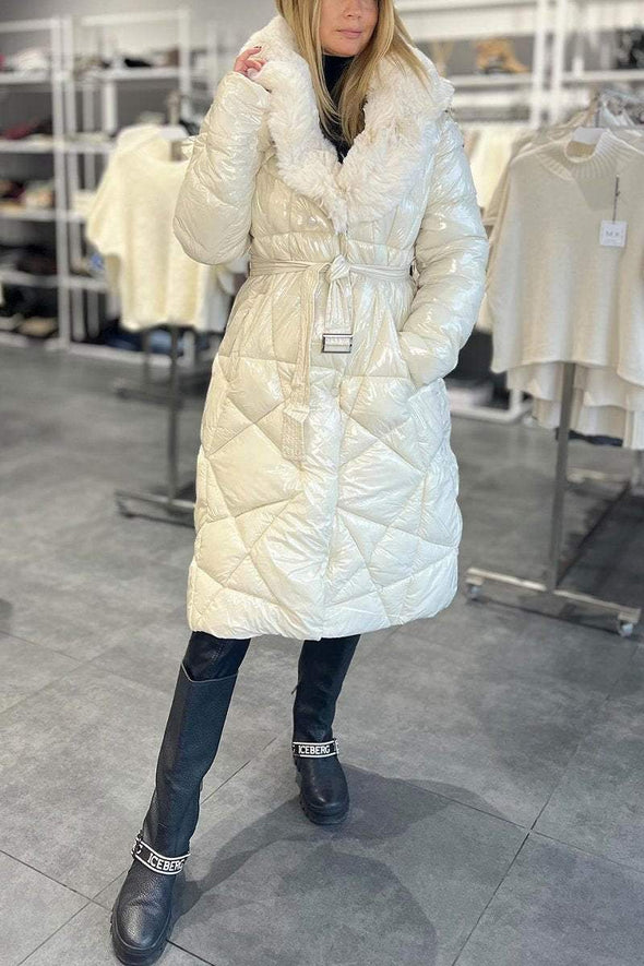 Women's Casual Hooded Mid-length Thick Cotton Coat