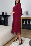 Women's Long Sleeve Patchwork Dress