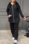 Women's casual hooded sweatshirt and pants set