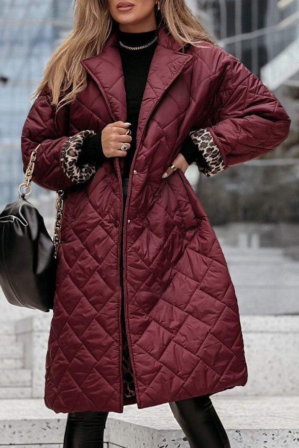 Women's Solid Color Lapel Long Coat