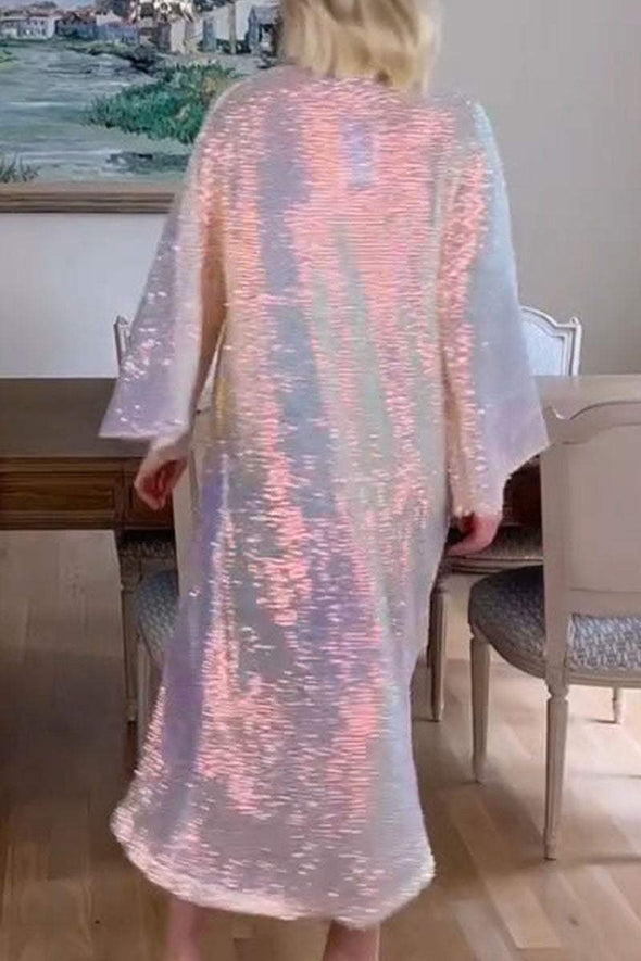 Women's V-neck Laser Dress