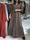 Women's V-neck Long Sleeve Dress