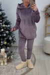 Women's Casual Hooded Solid Color Two-piece Home Clothes