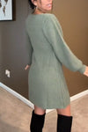 Women's Fashion V-neck Knit Dress