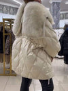 Women's Solid Color Fur Collar Coat