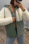 Women's Casual Plush Patchwork Long Sleeve Coat