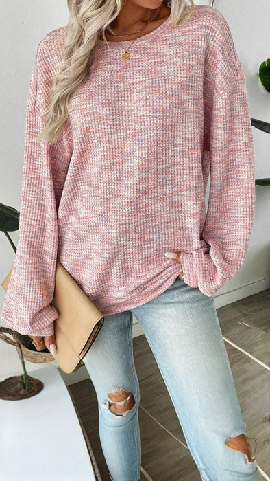 Women's Casual Colorful Crew Neck Tops