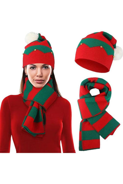 Merry Christmas Bell Hat Three-Piece Set