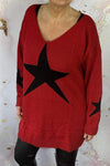 Women's Casual Star Long Sleeve Sweater