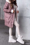 Women's Winter Spring Zipper Hooded Warm Coat