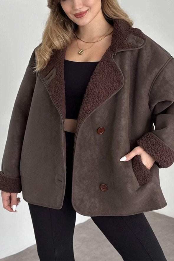 Women's Casual Lapel Single-breasted Leather Jacket