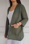 Women's casual solid color knitted cardigan