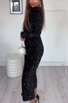 Women's Stylish Elegant Sequin Slit Dress