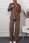 Women's Casual Half Zip Comfortable Knitted Suit