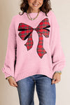 Women's Christmas Knitted Bow Sweater