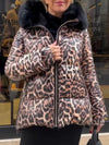 Women's Hooded Leopard Print Coat