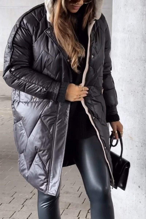 Women's Winter Spring Zipper Hooded Warm Coat