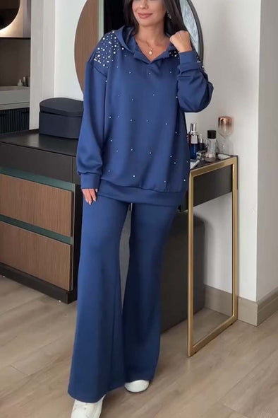 Women's Casual Solid Color Pants Suit