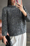 Women's Fashion Lurex Pullover Sweater