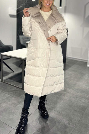 Women's Casual Lapel Double-sided Long Cotton Coat