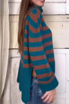 Women's Casual Striped Turtleneck Kweater