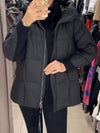 Women's Solid Color Patchwork Hooded Coat