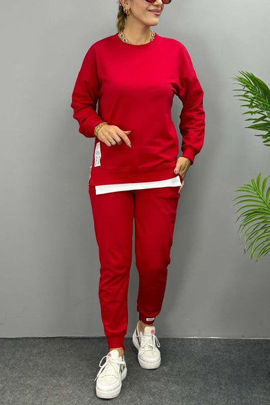 Women's Casual Fake Two-Piece Sports Suit