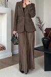 Women's Solid Color Elegant Slim Waist Suit and Skirt Suit